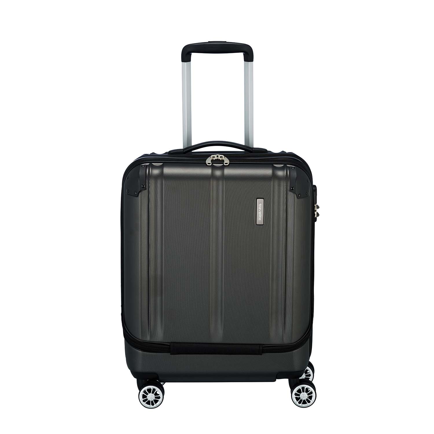 Travelite City 4-Rollen Bordtrolley S mit Vortasche-Anthrazit