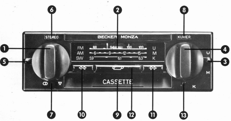 Becker Monza Cassette For Merc Benz 200