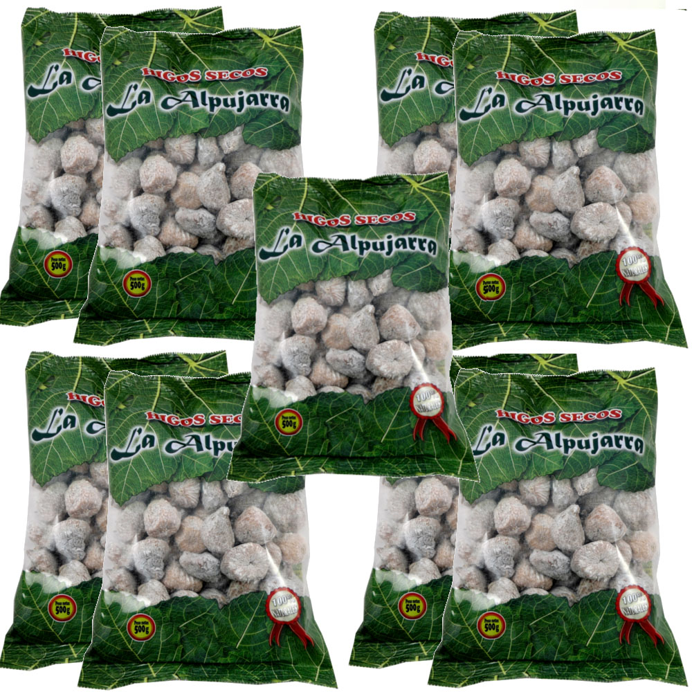 Getrocknete Feigen aus Spanien - Premiumqualität - 100 % natürlich - Sonnengetrocknet - handverlesen - Superfood - Glutenfrei und Vegan - 9 x 500 g