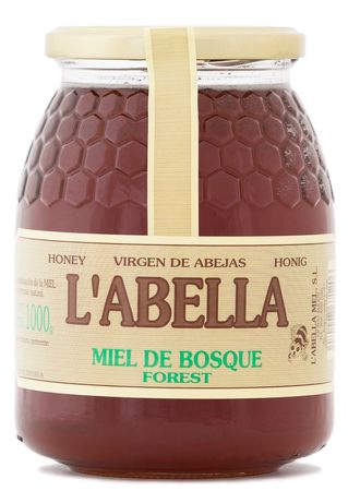 Waldhonig aus Spanien - Premium Qualität - reines Naturprodukt - kaltgeschleudert - aus Honigtau - herb würziger Geschmack - unfiltriert - im Glas
 1