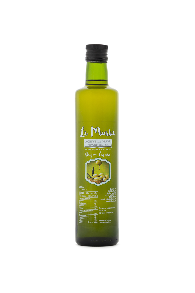 Extra Natives Olivenöl aus Spanien - höchste Qualität - reines Naturprodukt - kaltgepresst - nur von eigenen Oliven aus der selben Region - 500 ml