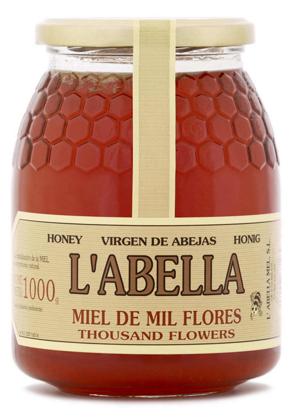 Blütenhonig aus Spanien - Premium Qualität - reines Naturprodukt - kaltgeschleudert - unfiltriert - süßer Geschmack aus dem Blumennektar - im Glas