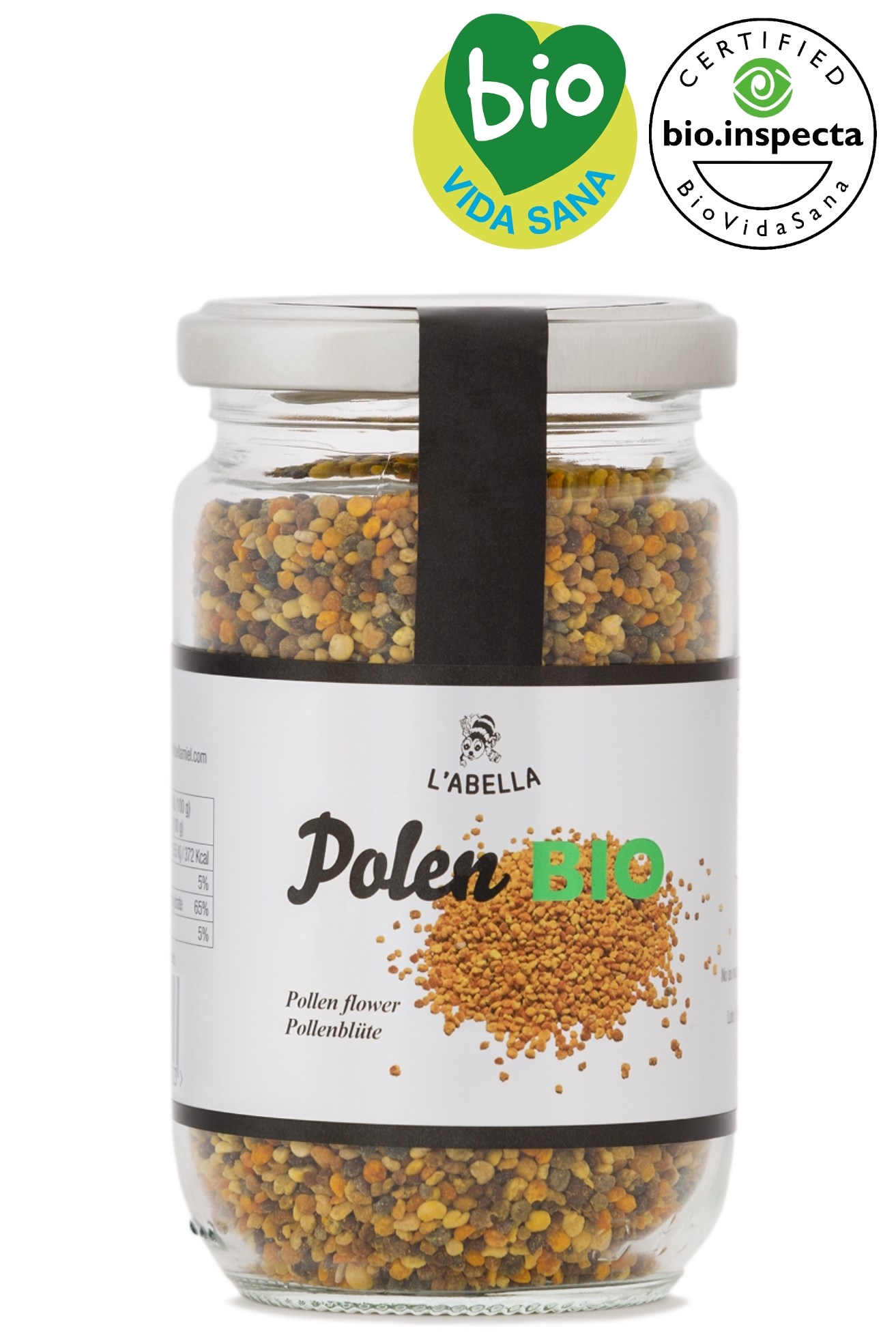  BIO Blütenpollen - Bienenpollen aus Spanien - beste Qualität - reines Naturprodukt - vom Imker - Superfood mit vielen Nährstoffen - im 200 g Glas