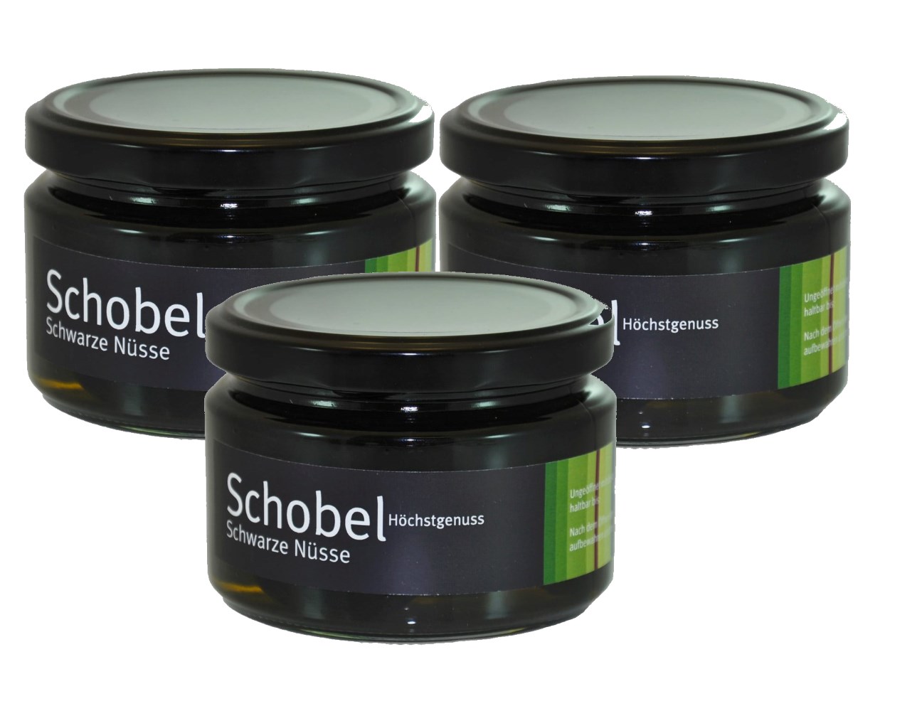 3x 280g Eingelegte Schwarze Nüsse - Walnüsse nach altem Rezept - in einen süßen Kräutersirup eingelegte Schwarze Nüsse