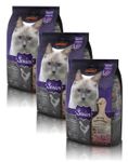 Katzen Trockenfutter - 3x Senior mit Geflügel und Reis 300g - Leonardo Katzenfutter für ältere Katzen - leichtverdaulich und Premiumqualität