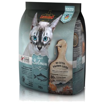 Katzen Trockenfutter - Adult GF Salmon Lachs 300g - Leonardo Premium Katzenfutter für ausgewachsene Katzen - Getreidefrei - leichtverdaulich 1