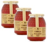 Mandelblütenhonig aus Spanien - Mandel Honig - Premium Qualität - Naturprodukt- kaltgeschleudert- samter, leichter Geschmack der Mandel- 3 x 1 Kg Glas