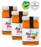 BIO Blütenhonig aus Spanien - Premium Qualität - reines Naturprodukt - kaltgeschleudert- unfiltriert- süßer Geschmack aus dem Blumennektar - 3 x 900 g