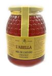 Edelkastanienhonig aus Spanien - beste Qualität - reines Naturprodukt - kaltgeschleudert - kräftig, herb und blumig - Duft der Kastanienblüte- im Glas