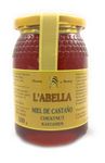 Edelkastanienhonig aus Spanien - beste Qualität - reines Naturprodukt - kaltgeschleudert - kräftig, herb und blumig - Duft der Kastanienblüte- im Glas