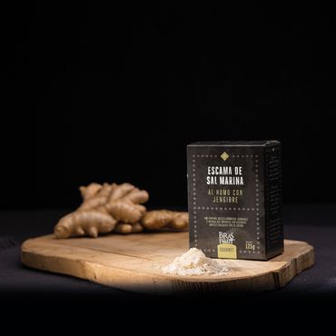 Meersalz Flocken - Flor de Sal - Fleur de Sel aus Spanien- mit Ingwer Geschmack - 100 % natürlich- Gourmet Salz in Premium Qualität- Naturpark Salinas 3