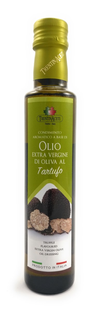 Extra Natives Olivenöl mit natürlichen Trüffelaroma - 1x250 ml - Italienisches Trüffel Olivenöl in höchster Qualität - TrentinAceti - kaltgepresst 