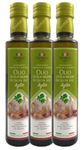 Extra Natives Olivenöl mit natürlichen Knoblaucharoma - 3x250 ml - Italienisches Knoblauch Olivenöl in höchster Qualität - TrentinAceti - kaltgepresst 