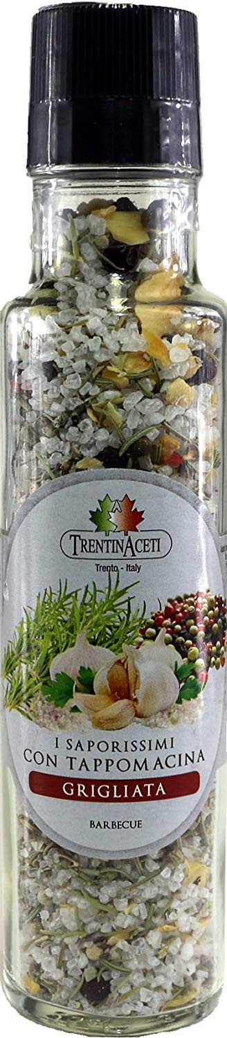 Italienische Barbecue Gewürzmischung zum Grillen - 220 ml - Barbecue Salz aus Italien - BBQ Salz zum grillen - Kräutersalz der höchsten Qualität