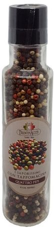 Italienische Pfeffermischung: Vier Farben - Quatro Pepi Pikant aus Italien - Vier Pfeffersorten - Inkl. Gewürz Mühle - 140 g - TrentinAceti 1