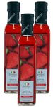 Erdbeeressig - Weißweinessig mit Aroma - Erdbeer Essig aus Italien - TrentinAcetia - höchste Qualität - 3x250 ml - Aceto Di Vino Bianco - Fragola
