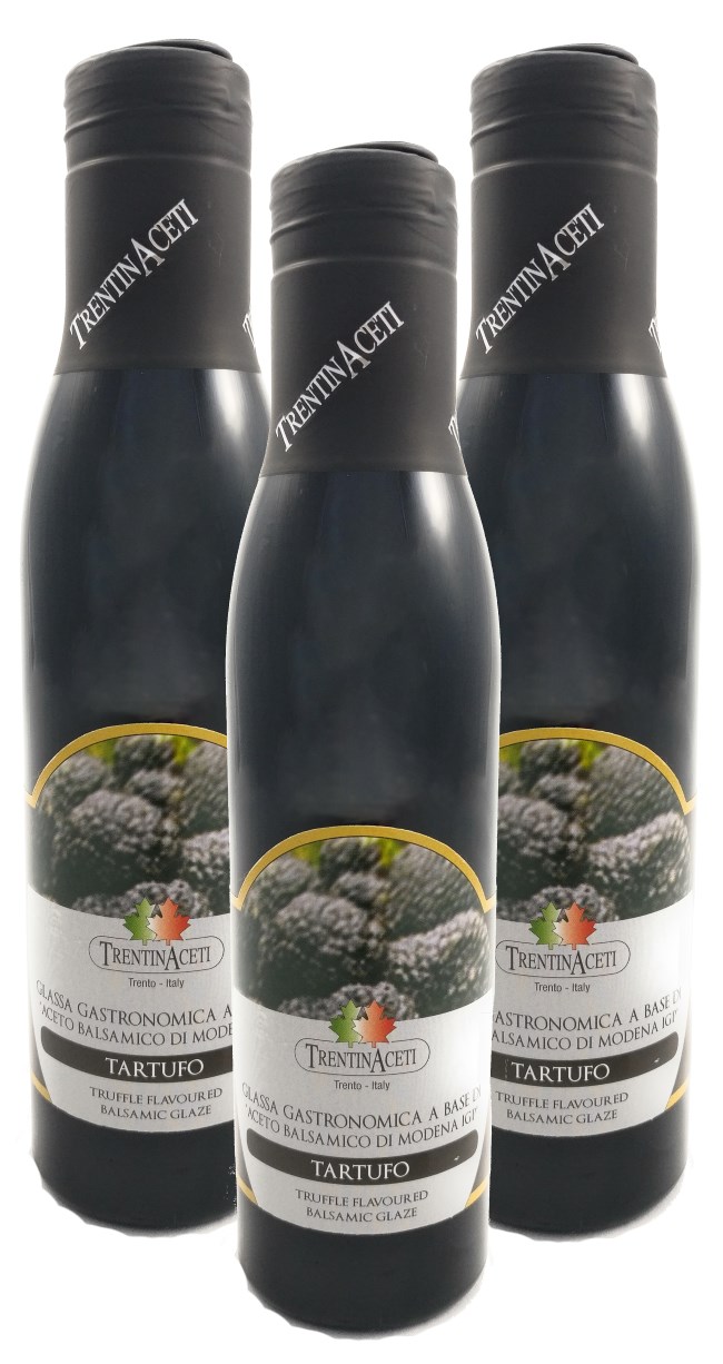 Trüffel Balsamico - Balsamico Creme mit Trüffel Aroma aus Italien - TrentinAcetia - 3x300 ml - Aceto Balsamico Di Modena IGP - Tartufo - Balsamicocreme