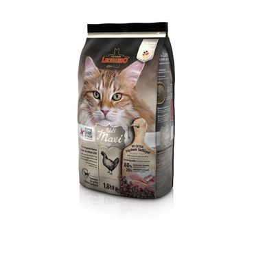 Katzen Trockenfutter - Adult GF Maxi Geflügel 1,8 Kg - Leonardo Premium Katzenfutter für ausgewachsene Katzen - Getreidefrei - leichtverdaulich 1