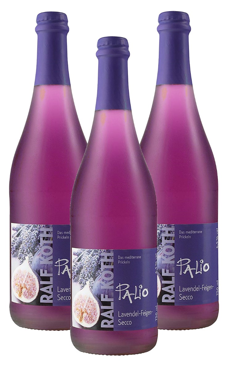 Palio - Lavendel mit Feige Secco 3x 0,75l - Fruchtiger Lavendel Perlwein - Prämiert aus Deutschland