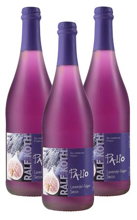 Palio - Lavendel mit Feige Secco 3x 0,75l - Fruchtiger Lavendel Perlwein - Prämiert aus Deutschland 1