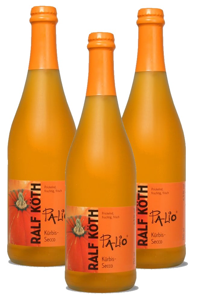 Palio - Kürbis Secco 3x 0,75l - Fruchtiger Kürbis Perlwein - Prämiert aus Deutschland