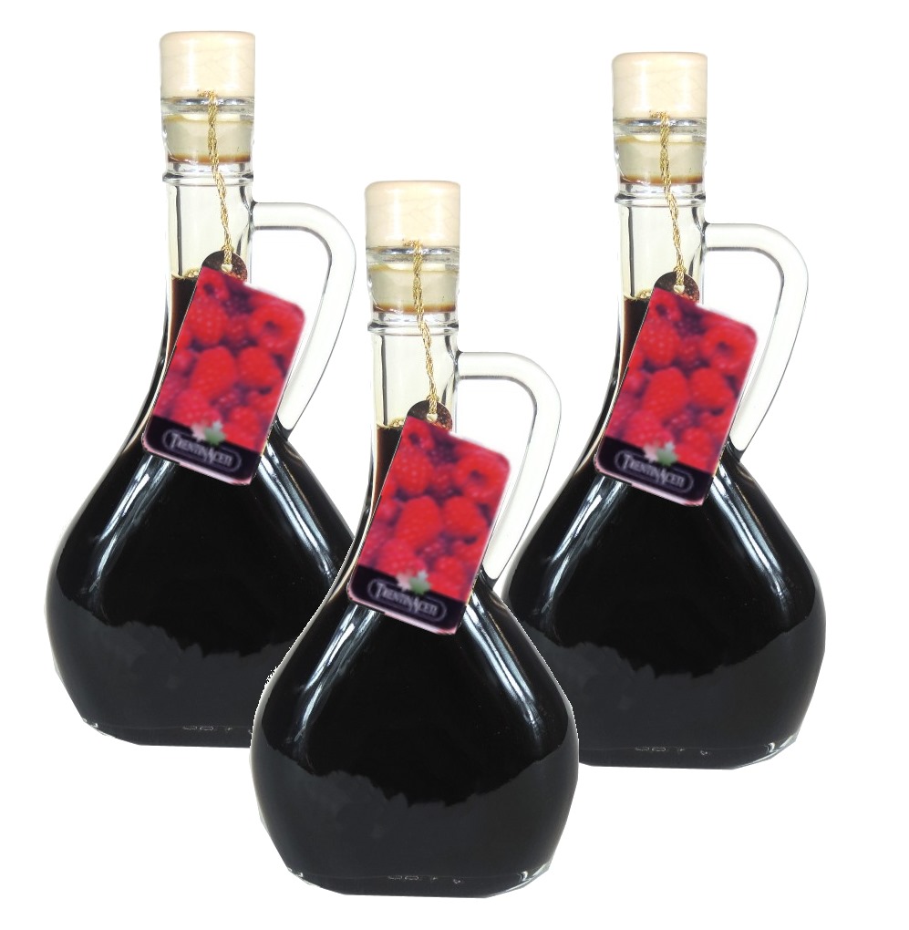 Himbeer Balsamico - Balsamico Essig mit Aroma aus Italien - TrentinAcetia - 3x 250 ml - Aceto Balsamico Di Modena IGP - Lampone