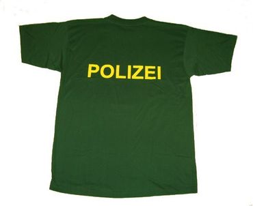 POLIZEI T-Shirt grün-gelb