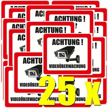 ACHTUNG! Videoüberwachung Aufkleber ACHTUNG! Videoüberwachung Aufkleber