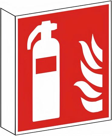 Fahnenschild Kunststoff zweiseitig bedruckt mit 2 Symbolen Feuerlöscher nach ISO 7010 / F 001- versch. Varianten Fahnenschild Kunststoff zweiseitig bedruckt mit 2 Symbolen Feuerlöscher nach ISO 7010 / F 001- versch. Varianten