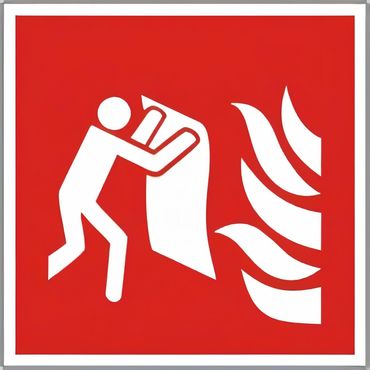 Brandschutzschild Feuerlöschdecke nach ISO 7010 / F016 ,Symbol Löschdecke 1-farbiger UV-echter Siebdruck rot , Material: Kunststoff Langnachleuchtend selbstklebend ( ORIGINAL-KNS ) DIN 67510 ASR 1.3 Brandschutzschild Feuerlöschdecke nach ISO 7010 / F016 ,Symbol Löschdecke 1-farbiger UV-echter Siebdruck rot , Material: Kunststoff Langnachleuchtend selbstklebend ( ORIGINAL-KNS ) DIN 67510 ASR 1.3
