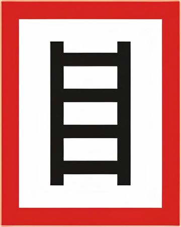 Brandschutzschild  DIN 4066 - E2 mit Symbol " Stelle zum Anleitern ", Größe: 200 x 250 mm, 2-farbiger UV-Beständiger Siebdruck (rot/schwarz) versch. Varianten Brandschutzschild  DIN 4066 - E2 mit Symbol " Stelle zum Anleitern ", Größe: 200 x 250 mm, 2-farbiger UV-Beständiger Siebdruck (rot/schwarz) versch. Varianten