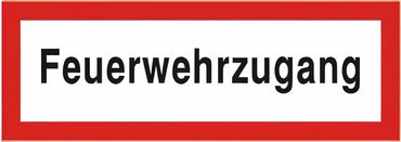 Brandschutzschild als Text " Feuerwehrzugang " - Folie oder Kunststoff 1 mm - Größe 297 x 105 mm Brandschutzschild als Text " Feuerwehrzugang " - Folie oder Kunststoff 1 mm - Größe 297 x 105 mm