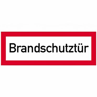 Brandschutzschild mit Text " Brandschutztür " -  Folie oder Kunststoff 1 mm - Größen in 148 x 52 mm oder 297 x 105 mm Brandschutzschild mit Text " Brandschutztür " -  Folie oder Kunststoff 1 mm - Größen in 148 x 52 mm oder 297 x 105 mm