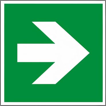 Rettungszeichen - Zusatzzeichen GRÜN als Pfeillsymbol E 005 / Typ D , links / rechts / oben / unten - nach ISO 7010 / DIN EN ISO 3864-3 - versch. Ausführungen Rettungszeichen - Zusatzzeichen GRÜN als Pfeillsymbol E 005 / Typ D , links / rechts / oben / unten - nach ISO 7010 / DIN EN ISO 3864-3 - versch. Ausführungen