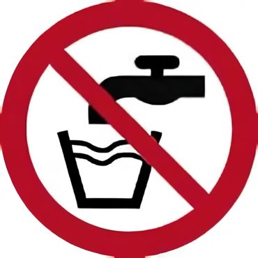 Verbotsschild als Symbol - kein Trinkwasser nach ISO 7010 / P 005 - versch. Ausführungen Verbotsschild als Symbol - kein Trinkwasser nach ISO 7010 / P 005 - versch. Ausführungen