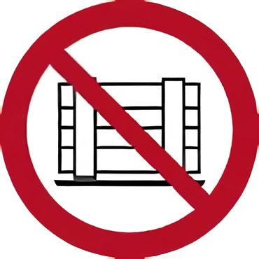 Verbotsschild als Symbol - nichts abstellen oder lagern nach ISO 7010 / P 023 - Kunststoff 1 mm, 200 x 200 mm Verbotsschild als Symbol - nichts abstellen oder lagern nach ISO 7010 / P 023 - Kunststoff 1 mm, 200 x 200 mm