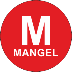 Aufkleber auf Rolle M Mangel 1.000 Stück Aufkleber auf Rolle M Mangel 1.000 Stück