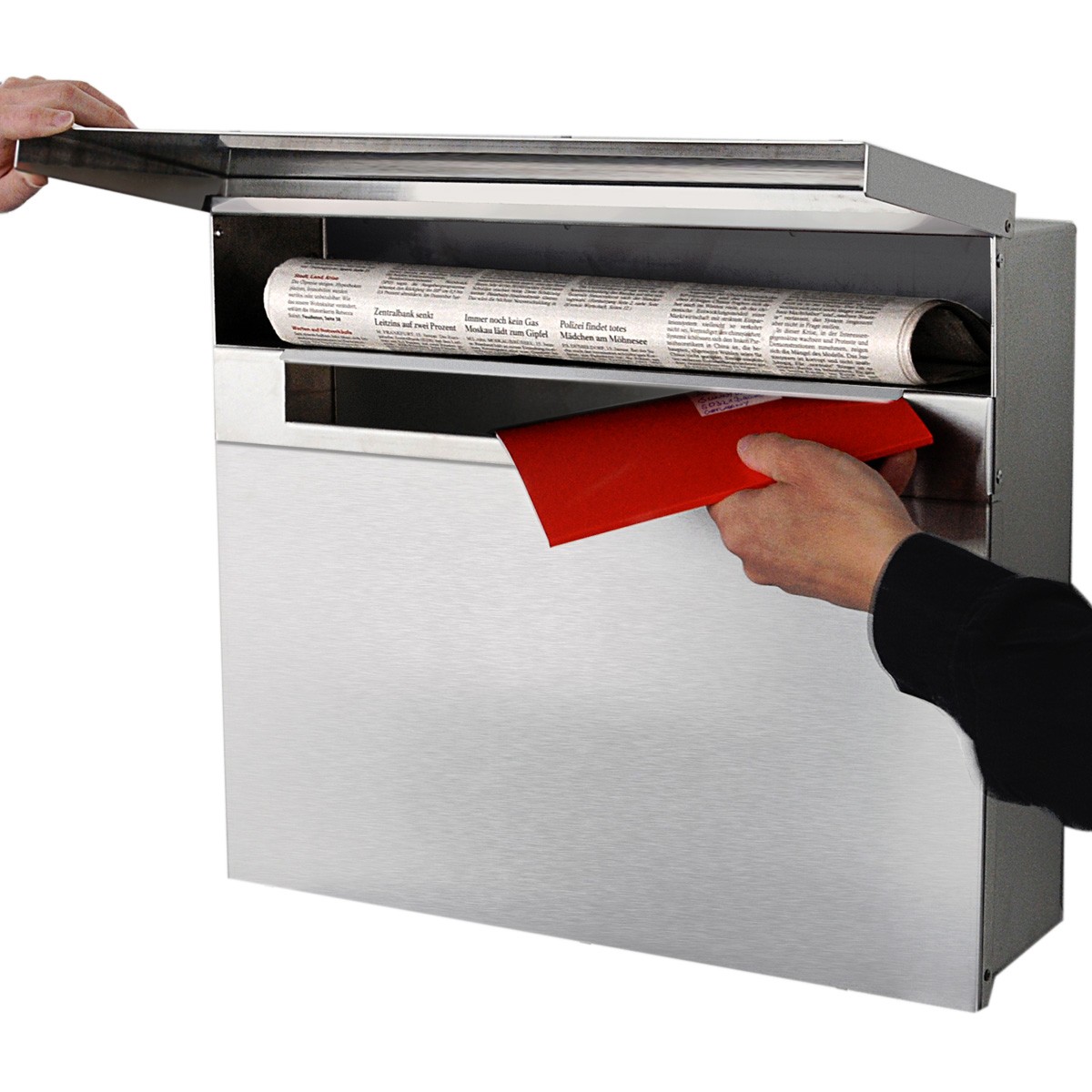 Standbriefkasten Letterman XXL 2 II EDELSTAHL Radius Design m ... Standbriefkasten Letterman XXL 2 II EDELSTAHL Radius Design m ...
