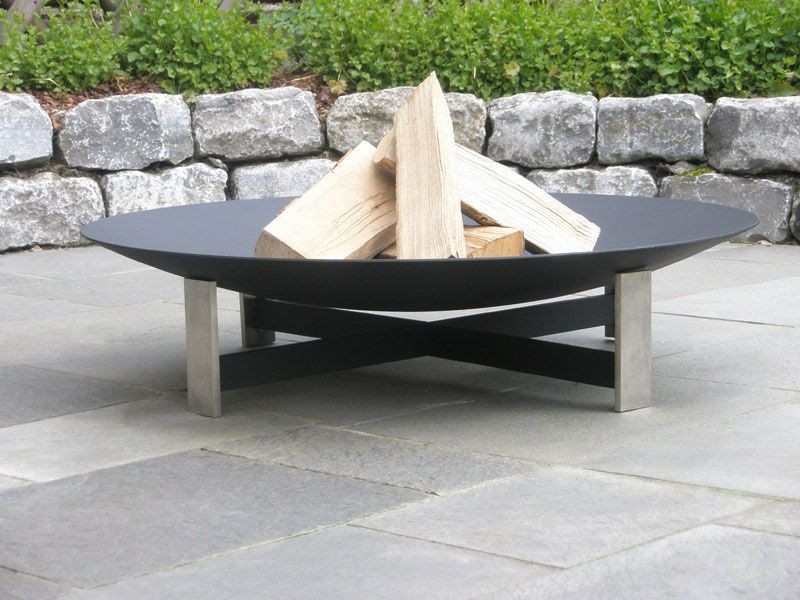 Arte Puro Feuerstelle 80 cm Edelstahl/Stahl anthrazit Sunset Feuer