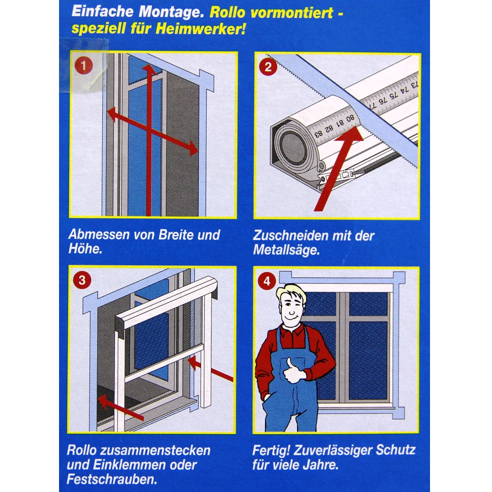 Fliegengitter Insektenschutz Rollo Schiebetür Fenster o ...