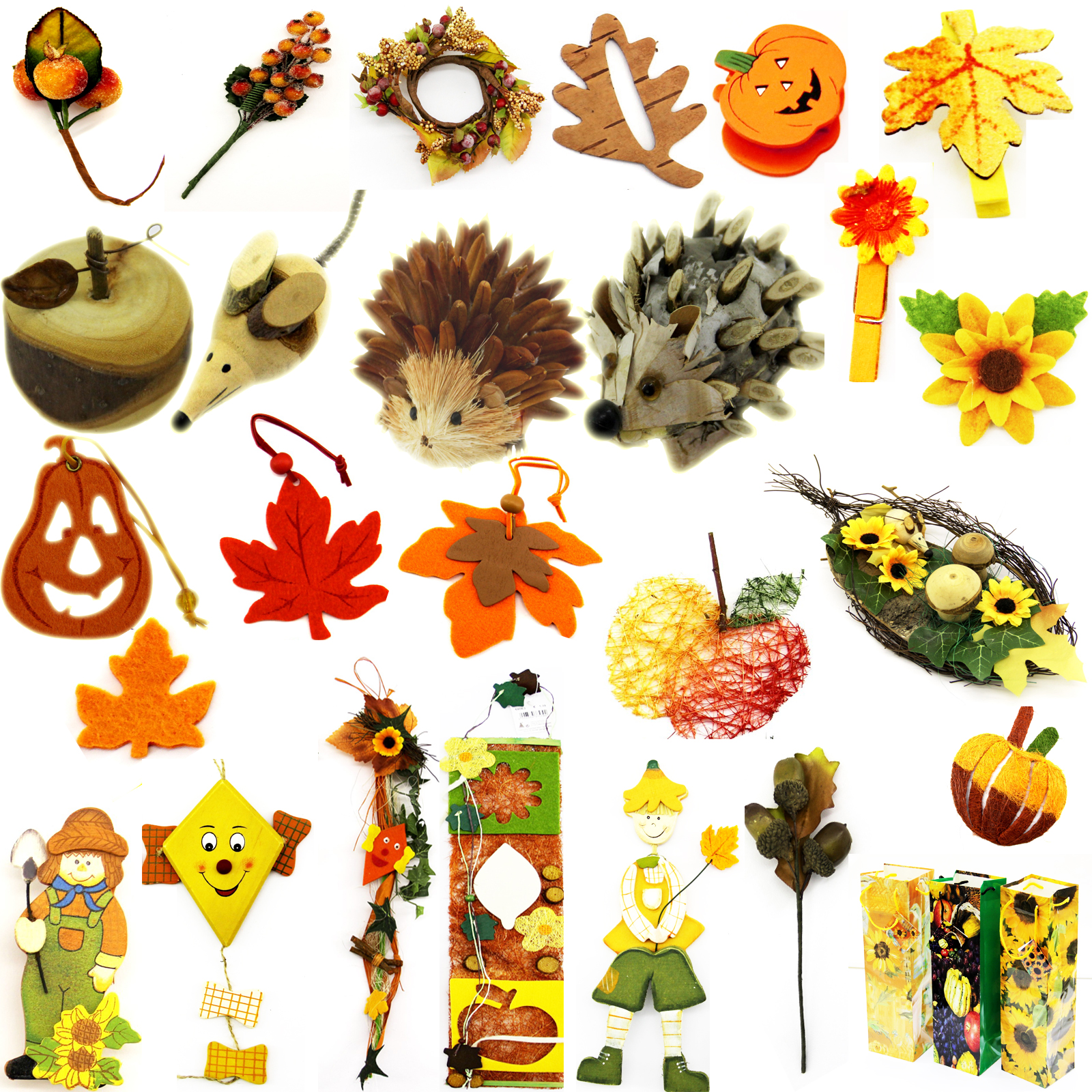 Herbst Deko Holzfiguren Eule & Igel | Handgefertigt | 12cm & 9cm | Tischdeko