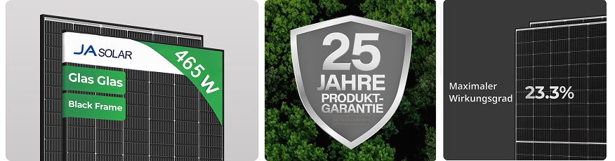 JA Solar 465W n-type Doppelglas Modul