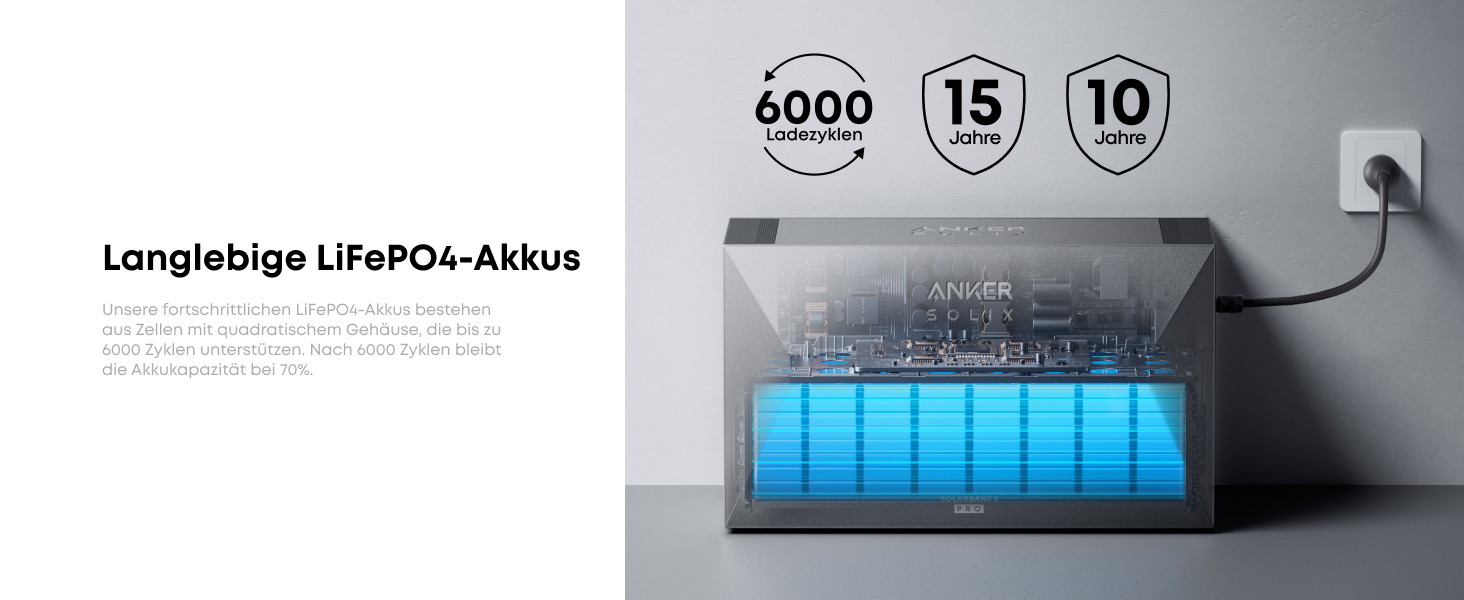 Anker SOLIX Solarbank 3 Pro – langlebiger Akku mit 6000 Zyklen