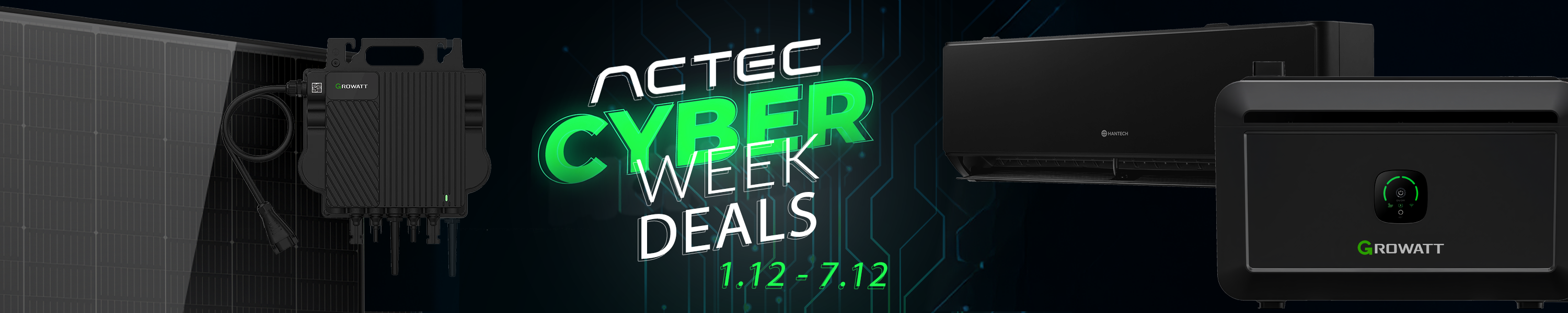 Cyber Week bei ACTEC Solar – exklusive Photovoltaik- & Klima-Angebote im Dezember