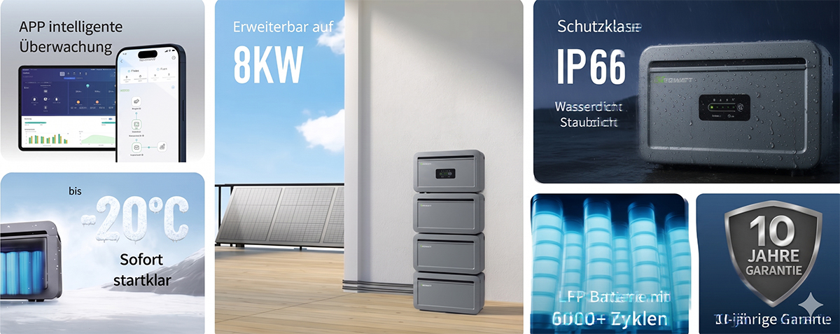 Growatt NEXA 2000 Speicher für Balkonkraftwerke
