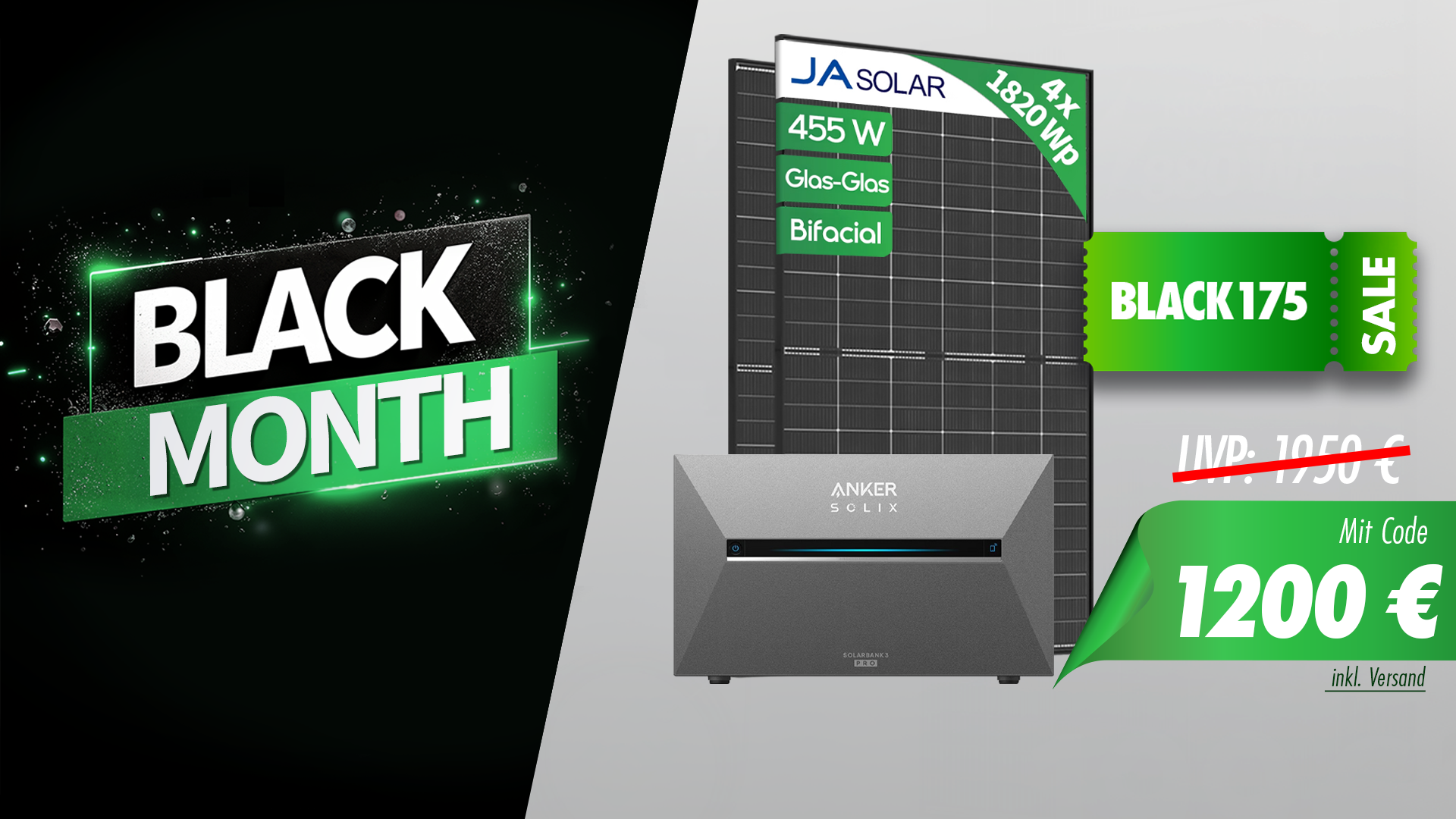 Black Month Angebot – 150 € Rabatt auf ANKER Solix Balkonkraftwerke