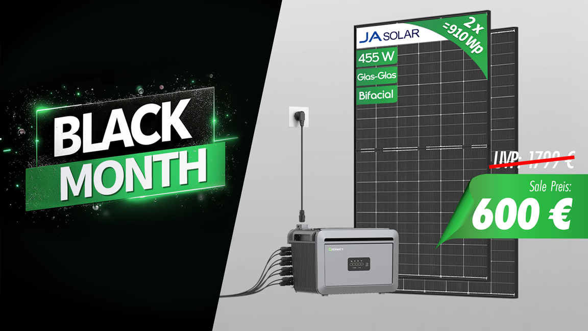 Black Month Angebot – NEXA 2000 Balkonkraftwerke mit Speicher