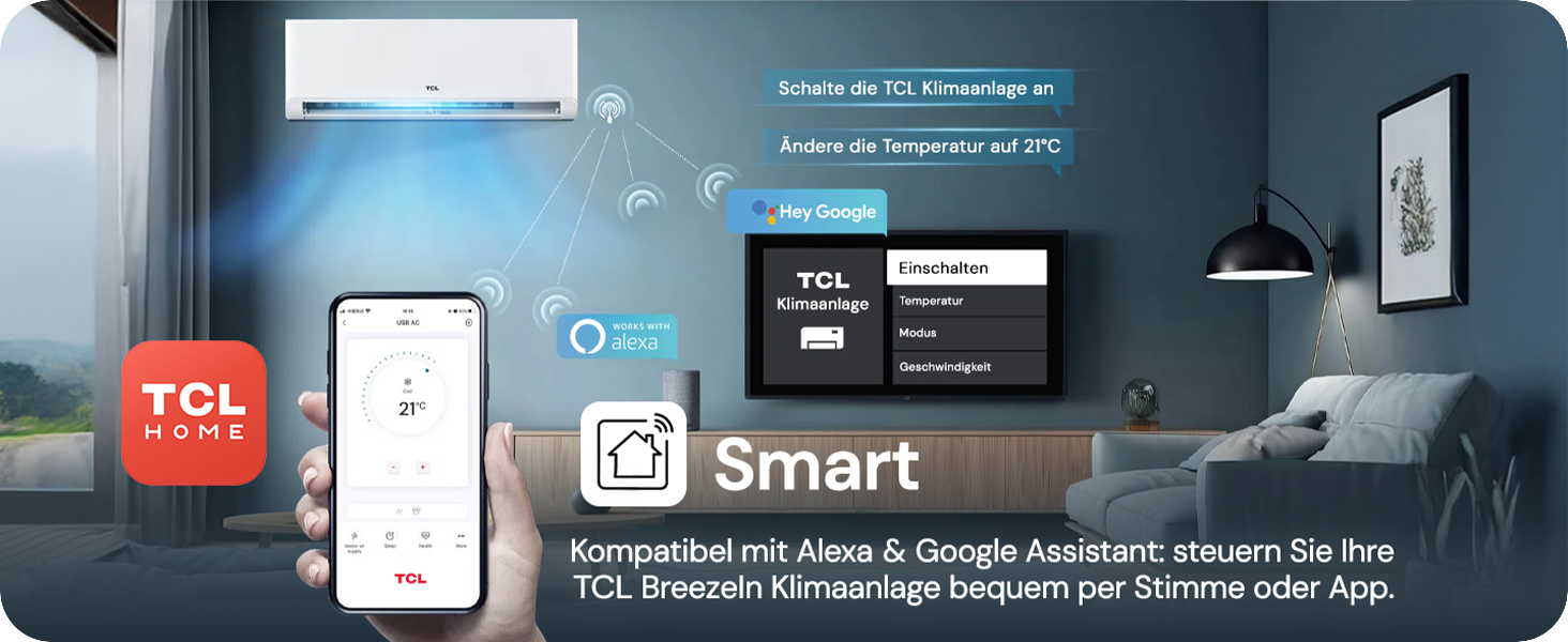 TCL BreezeIN Split Klimaanlage Smart Control