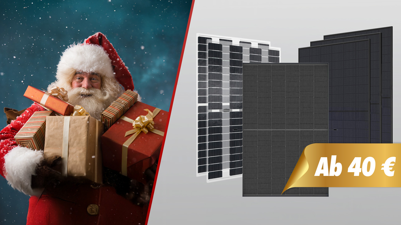 XMAS Aktion – Solarmodule ab 40 Euro