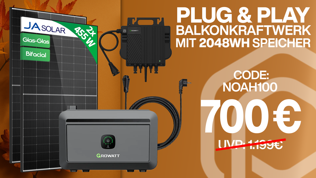 Growatt NOAH 2000 Balkonkraftwerk mit Speicher